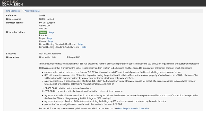 888カジノライセンス