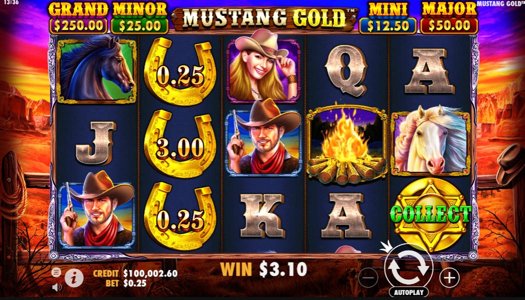 マスタングゴールドゲームプレイ