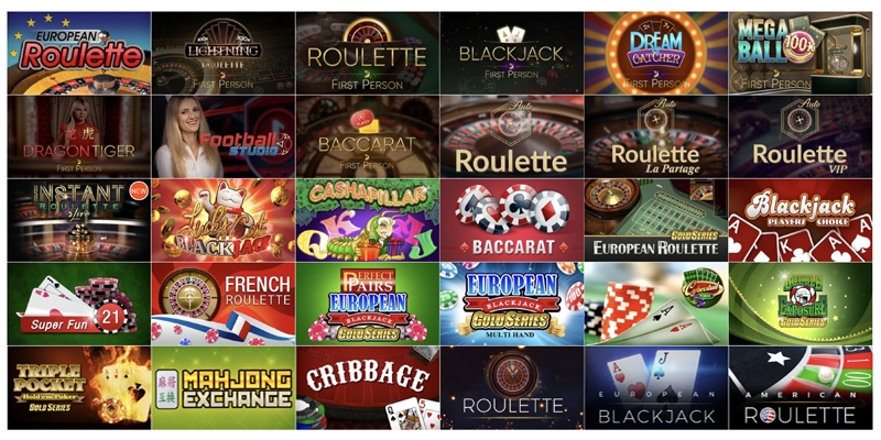 カジノエックスのテーブルゲーム