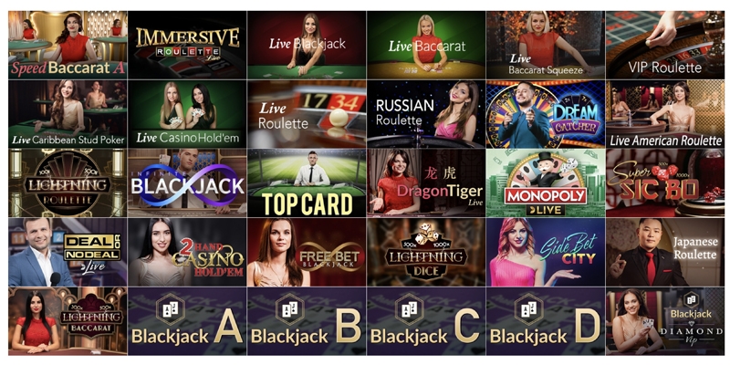 カジノエックスのライブカジノ