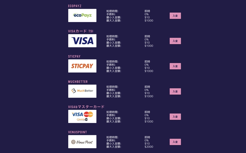 ギャンボラ入金方法